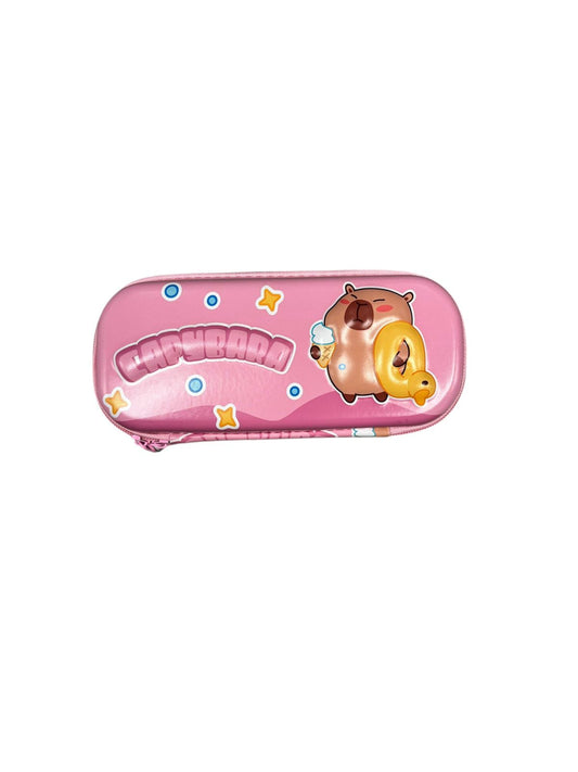 Cartuchera Escolar Capybara 3D Rosada