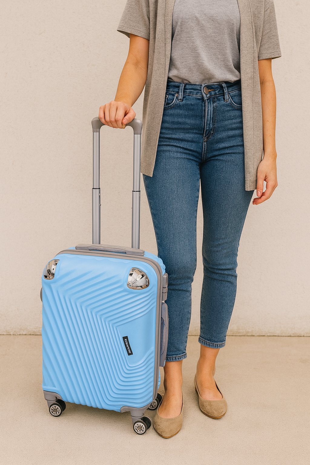 Maleta Rigida con Borde Brillantes