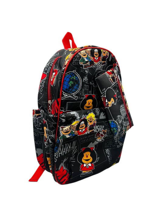 Morral Escolar Mafalda Negro