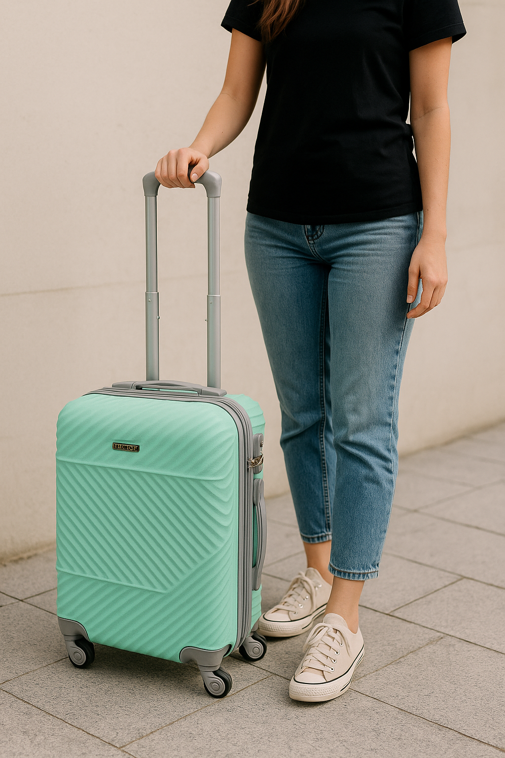 Maleta Rigida con Borde Brillantes