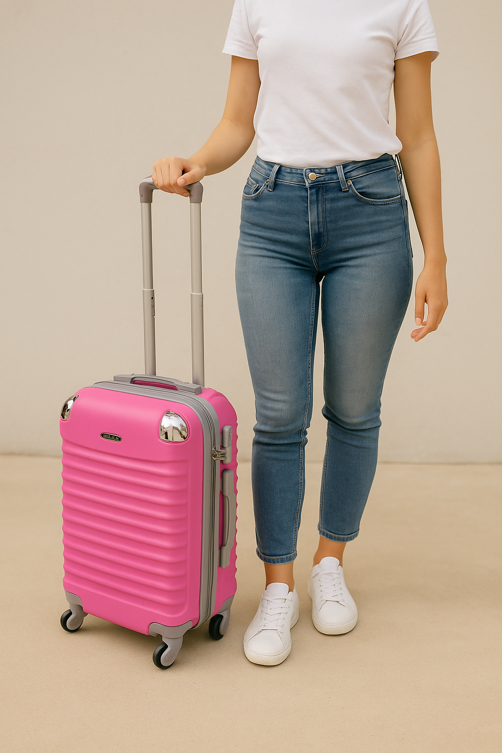 Maleta Rigida con Borde Brillantes