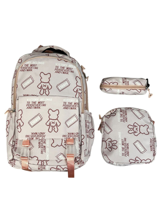 Combo Escolar 3 en 1 Ositos Lila