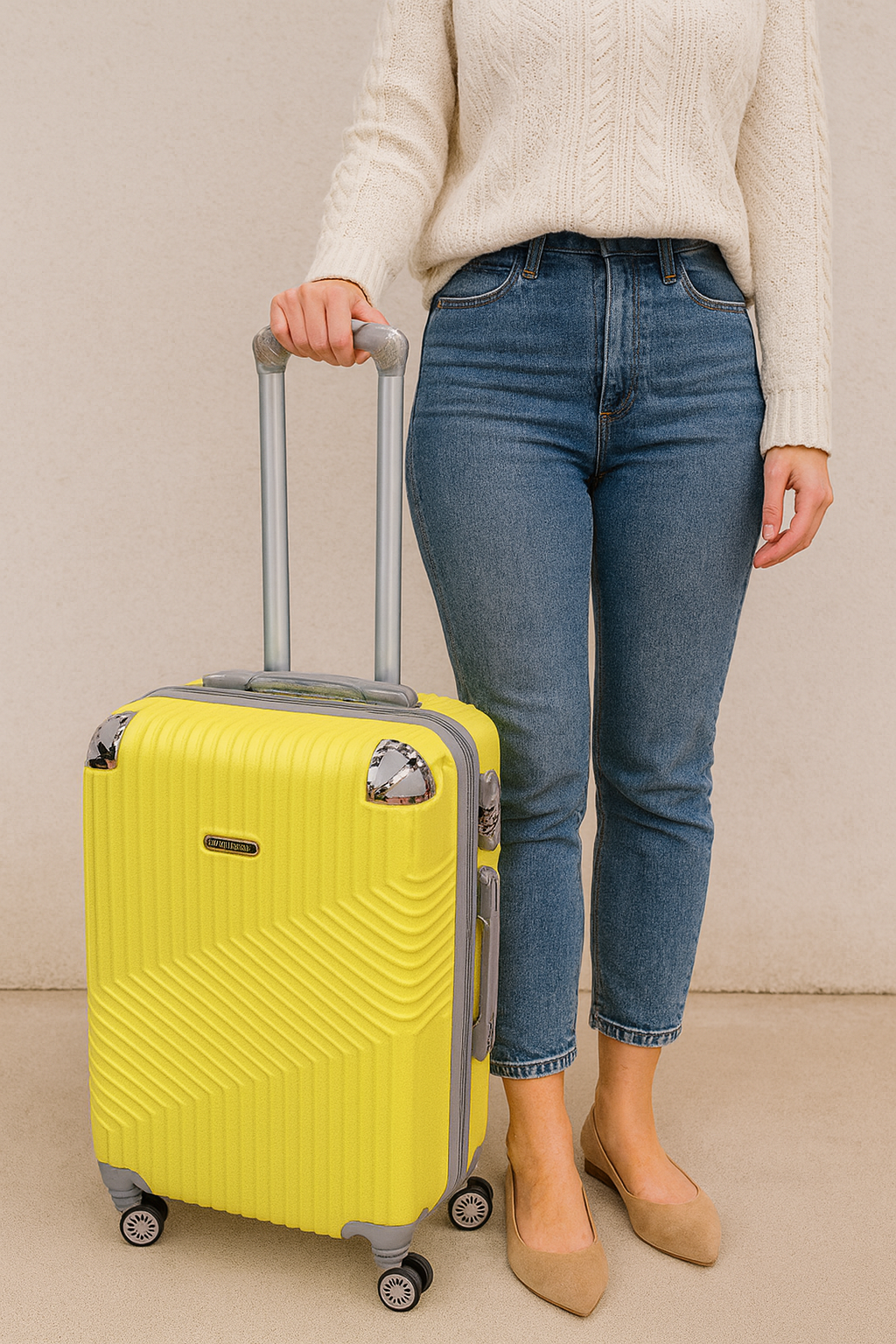 Maleta Rigida con Borde Brillantes